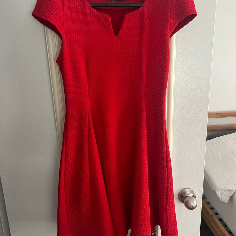Midi A-Line Dress with Flared Skirt